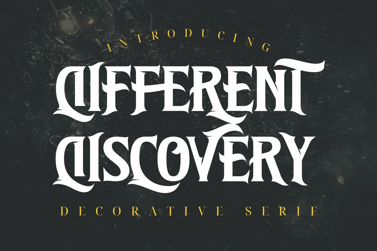 Different Discovery Font preview