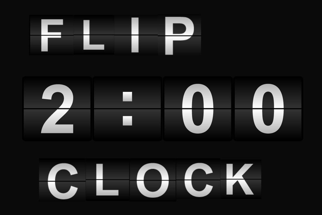 Flip Clock Font preview