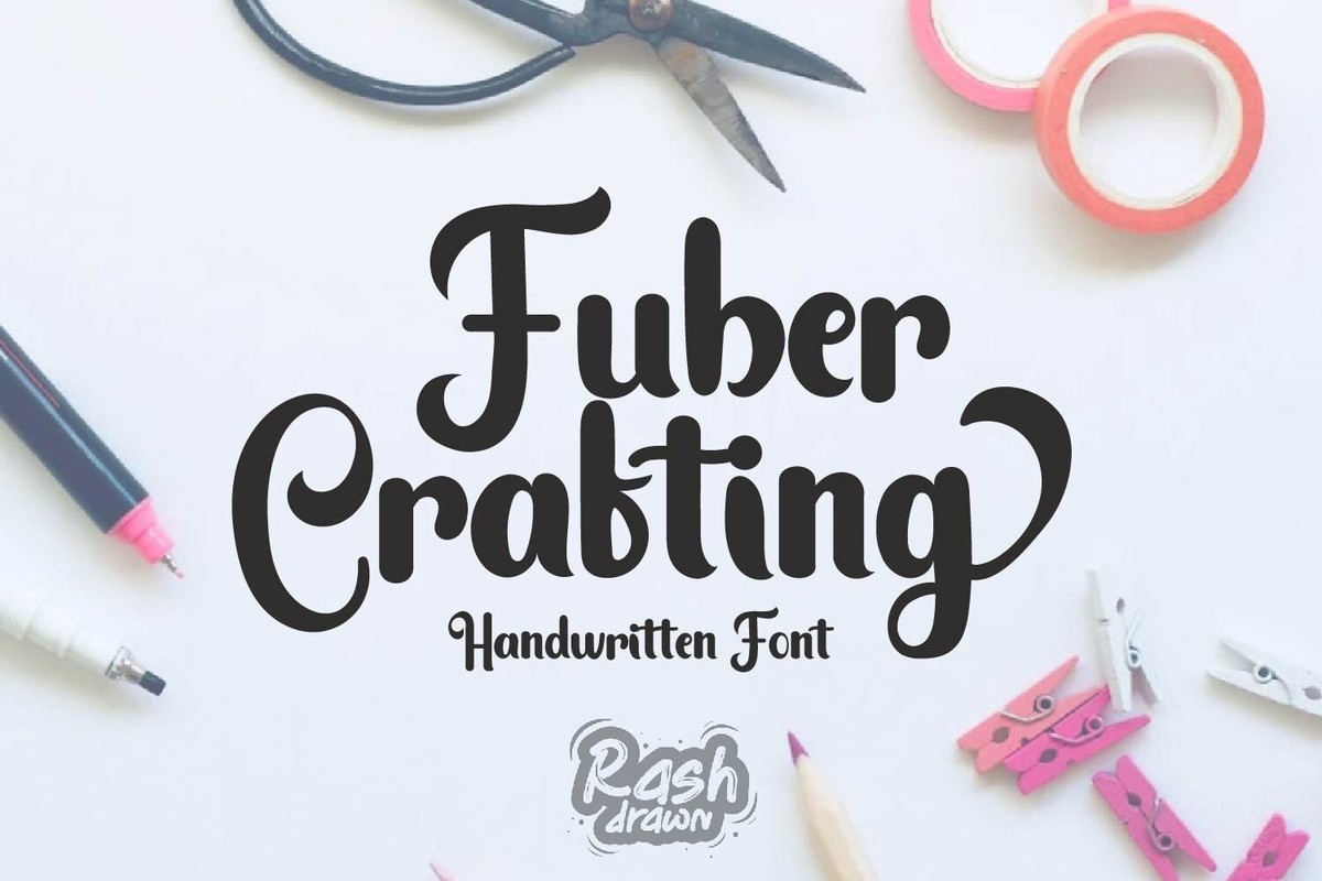 Fuber Crafting Font preview