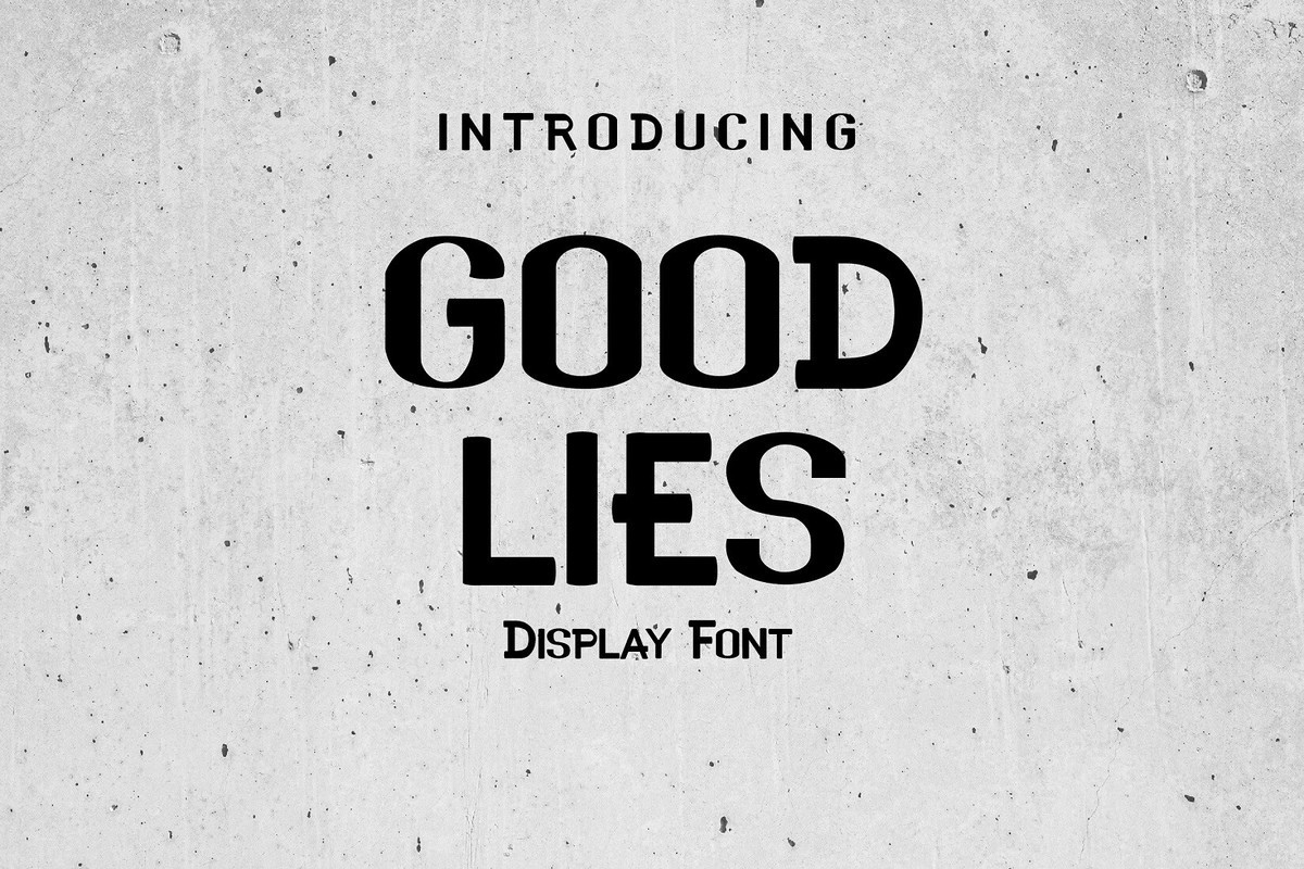 Good Lies Font preview