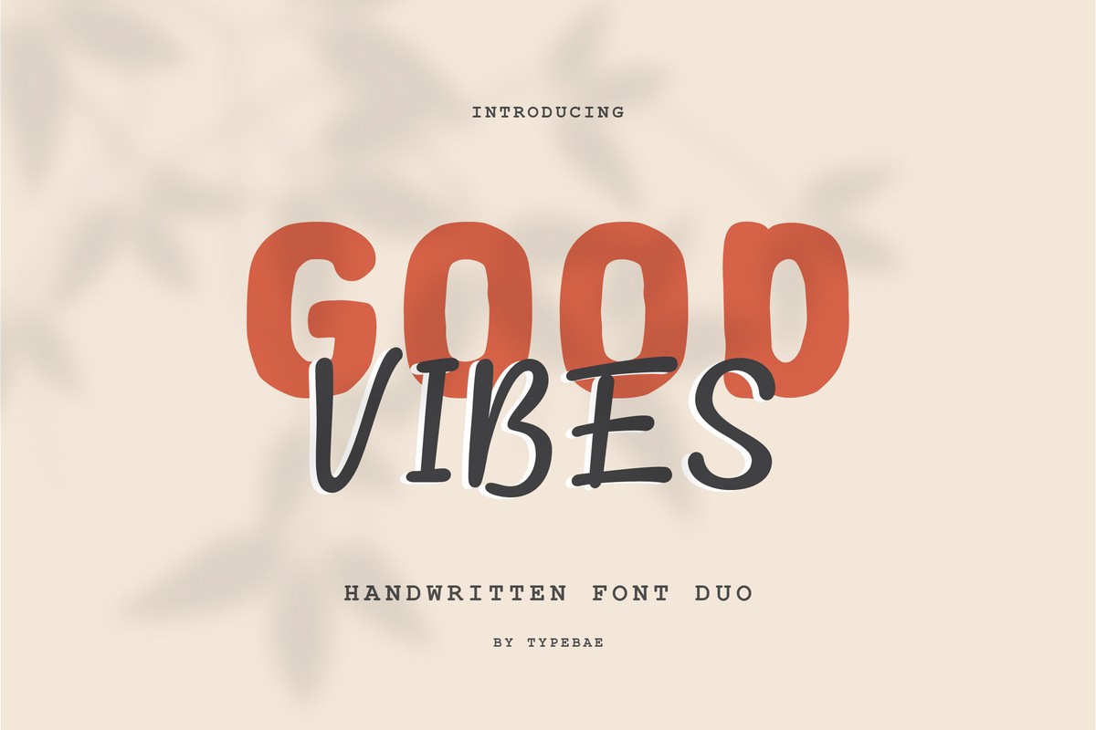 Good Vibes Duo Font preview