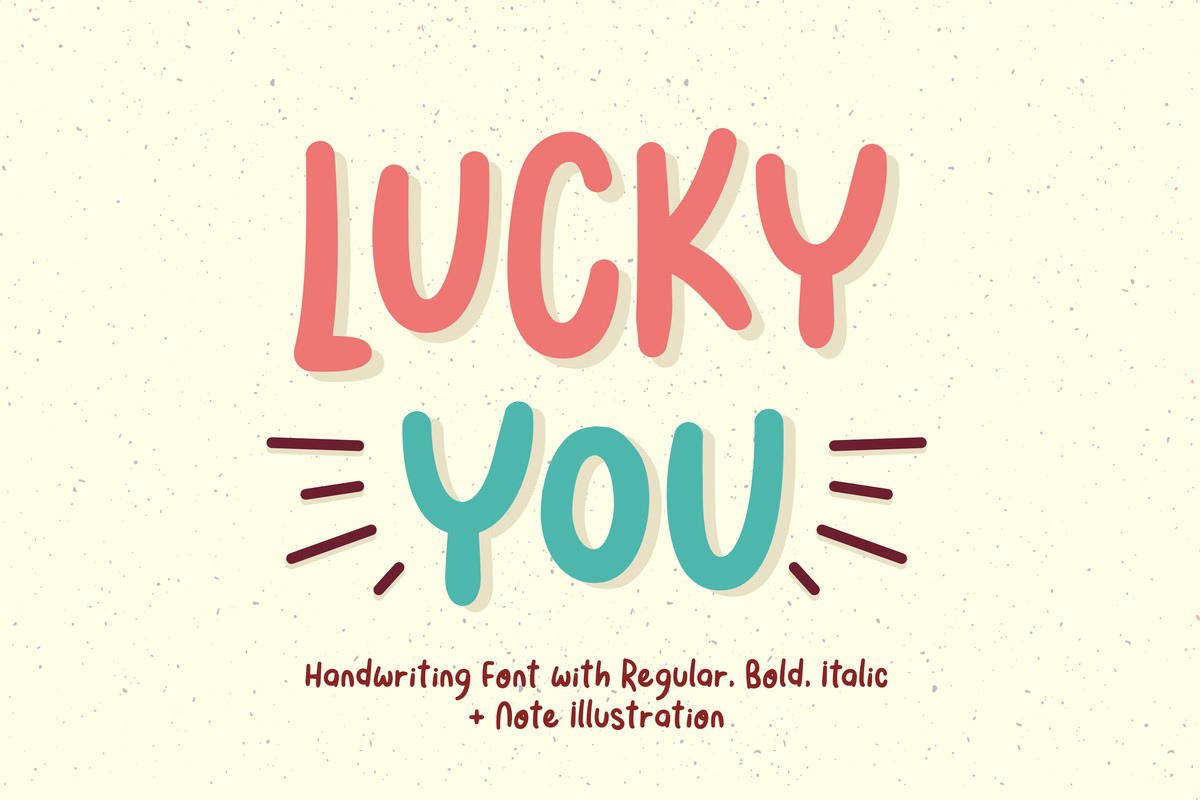 Lucky You Font preview