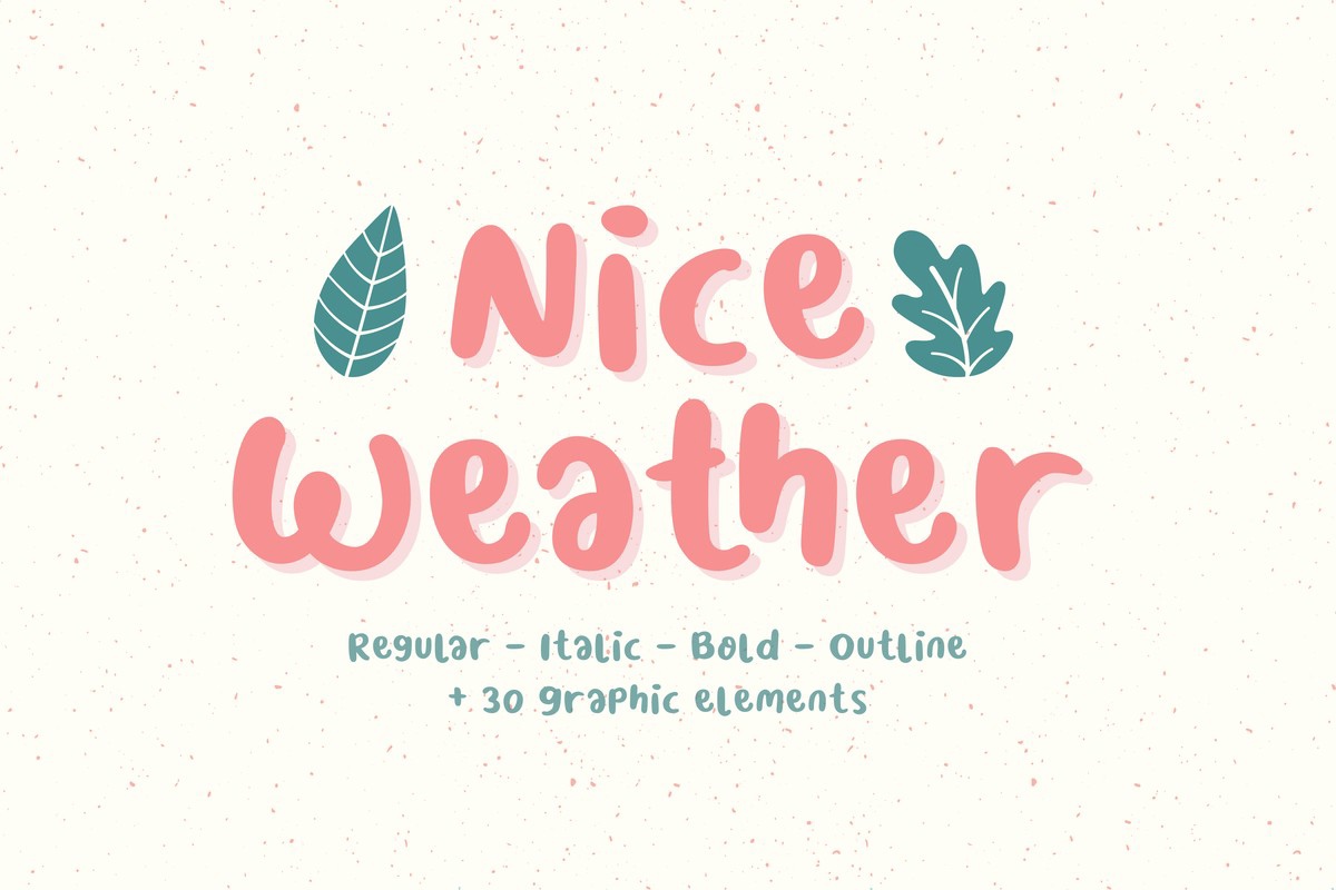 Nice Weather Font preview