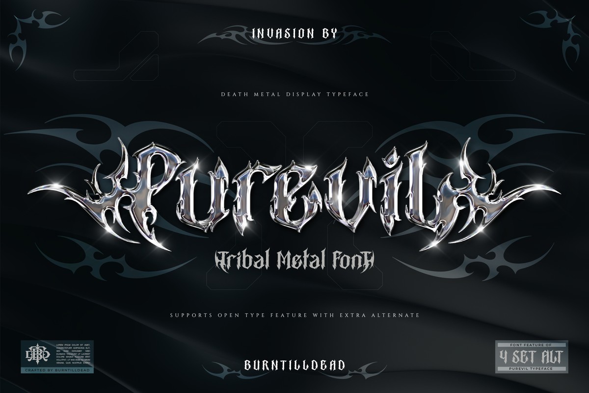 Purevil Font preview