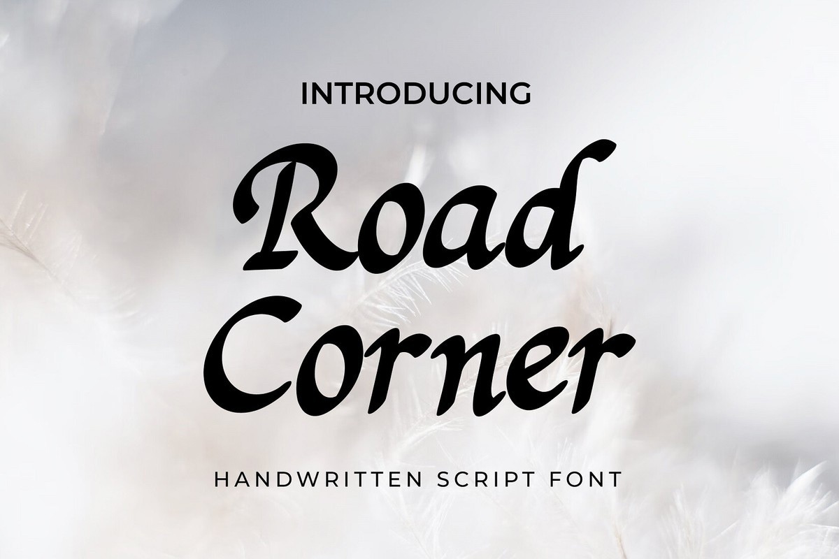 Road Corner Font preview