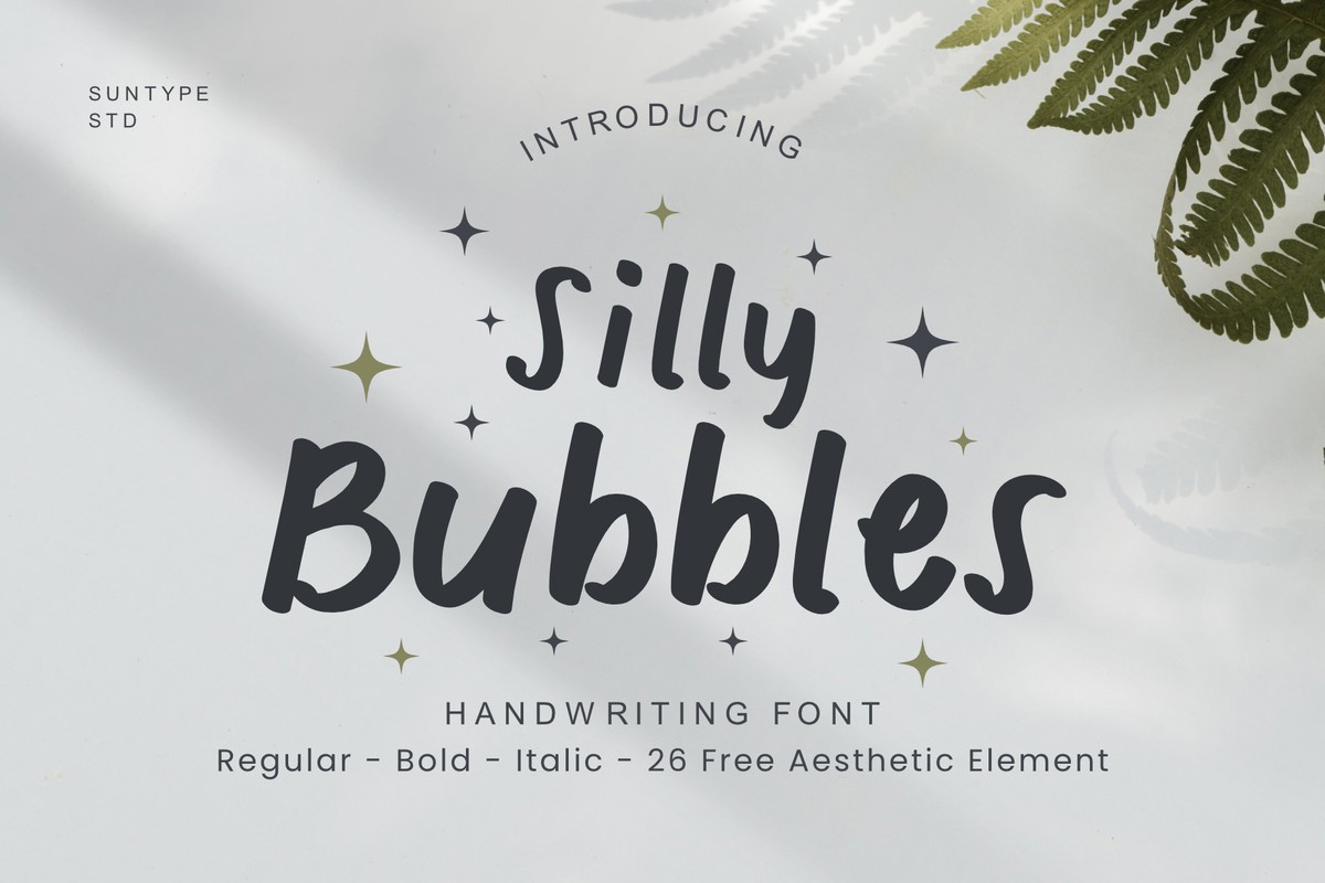 Silly Bubbles Font preview