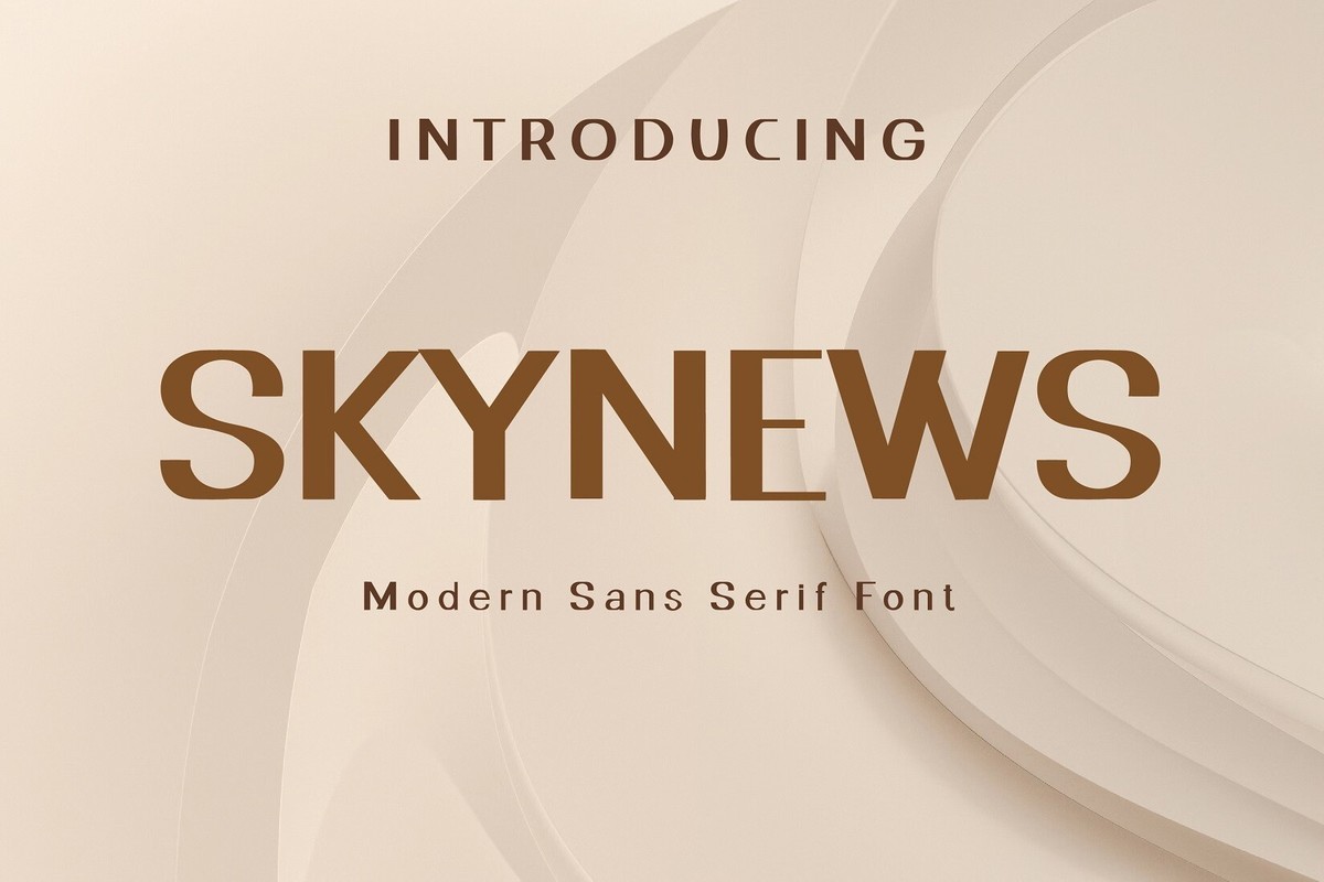 Skynews Font preview