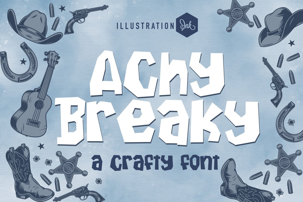 ZP Achy Breaky Font preview