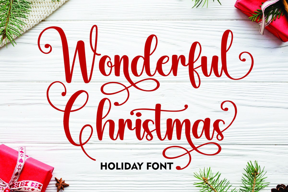 Wonderful Christmas Font preview