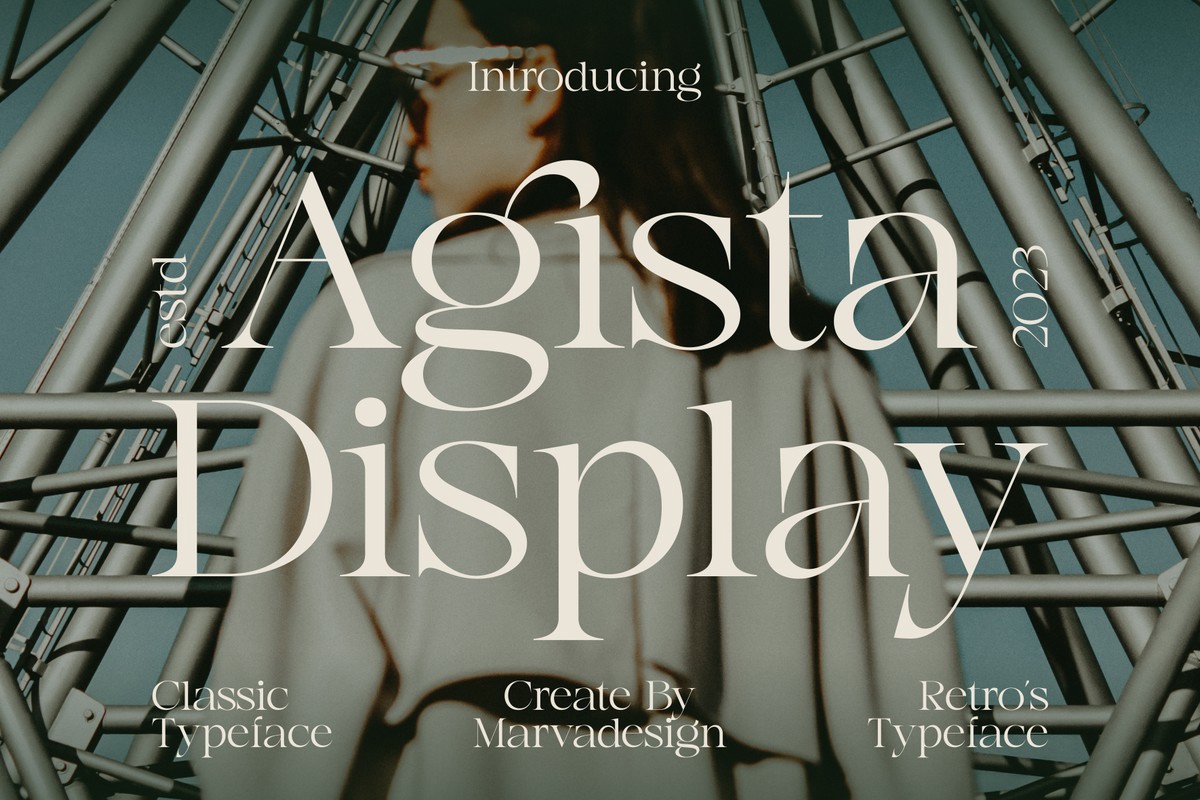 Agista Display Font preview