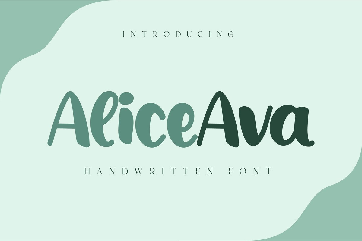 Alice Ava Handdrawn Font preview