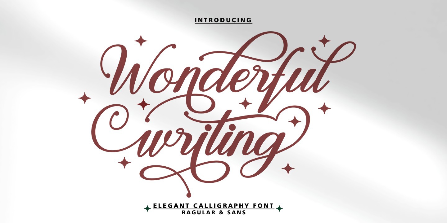 Wonderful Writing Font preview