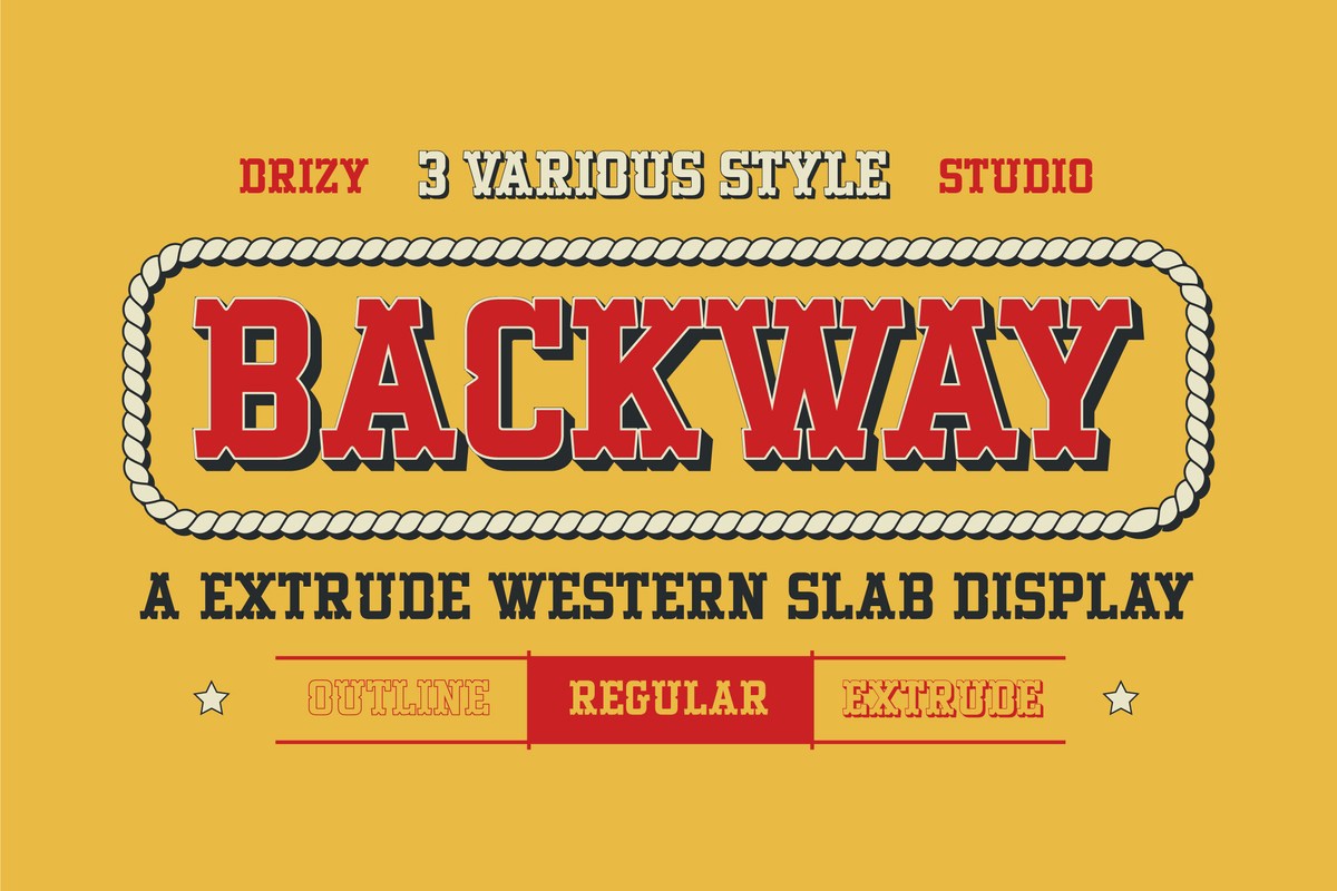 Backway Font preview