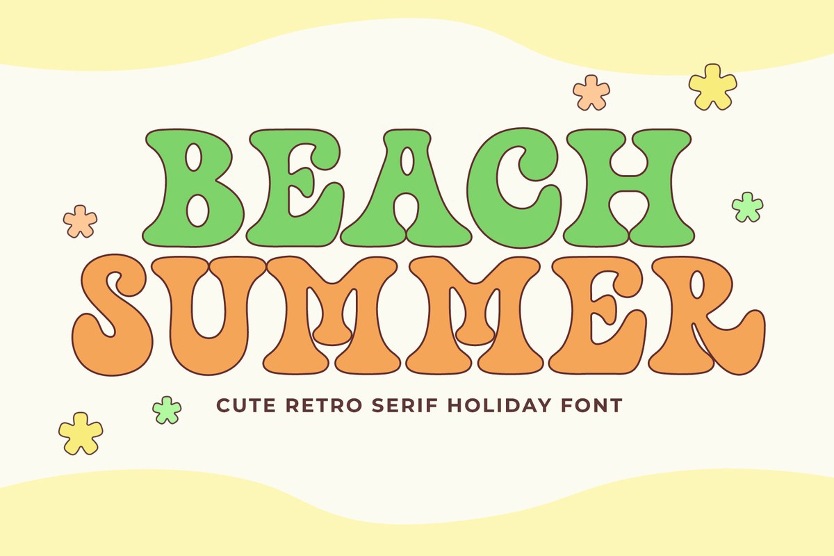 Beach Summer Font preview