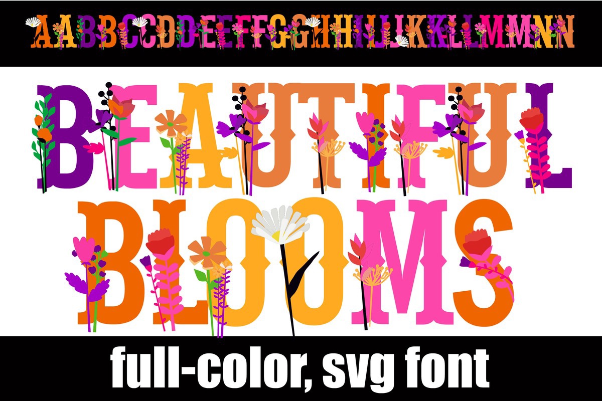 Beautiful Blooms CF Font preview