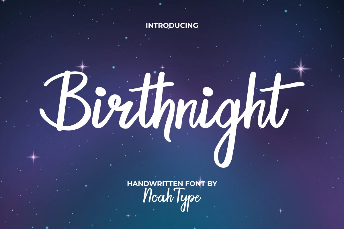 Birthnight Font preview