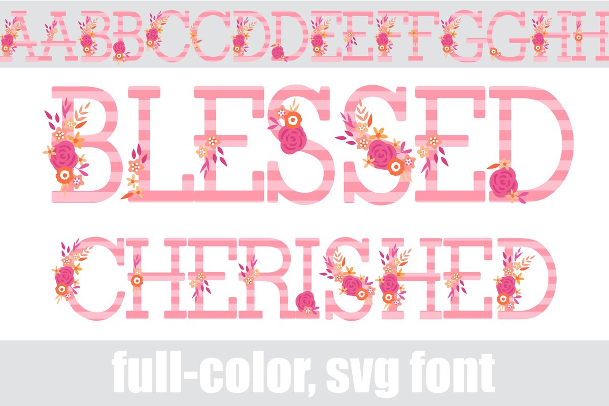 Blessed Cherished CF Font preview