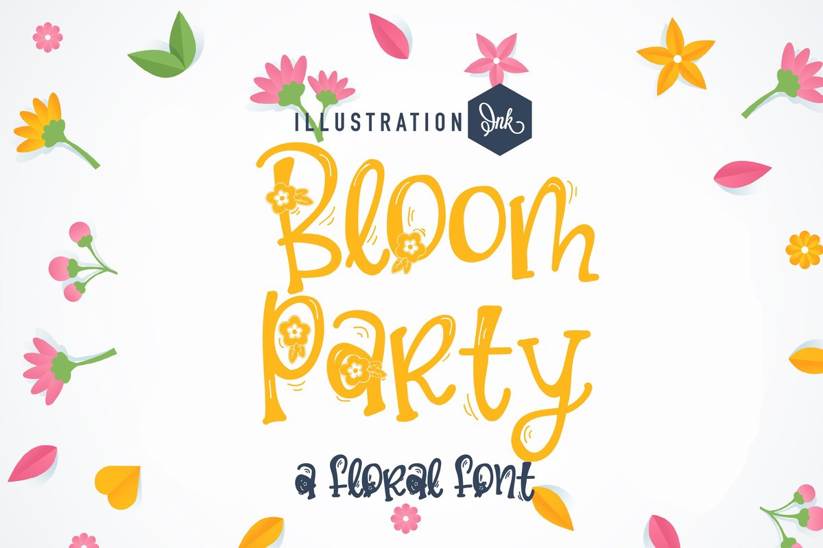 ZP Bloom Party Font preview