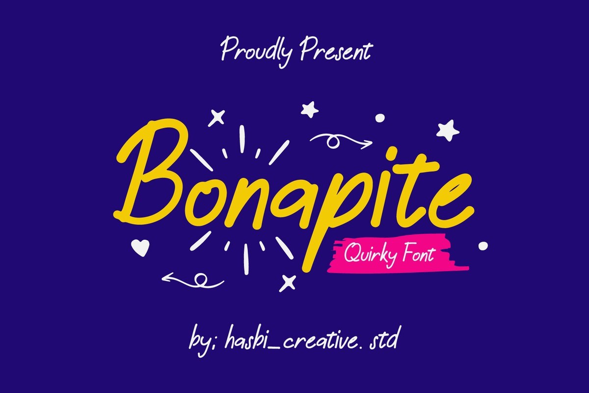 Bonapite Regular Font preview