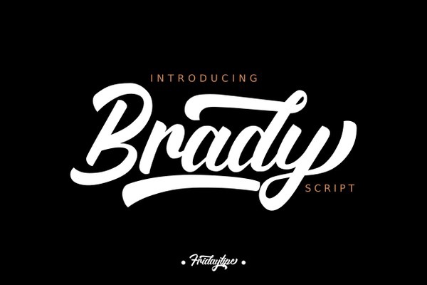 Brady Font preview