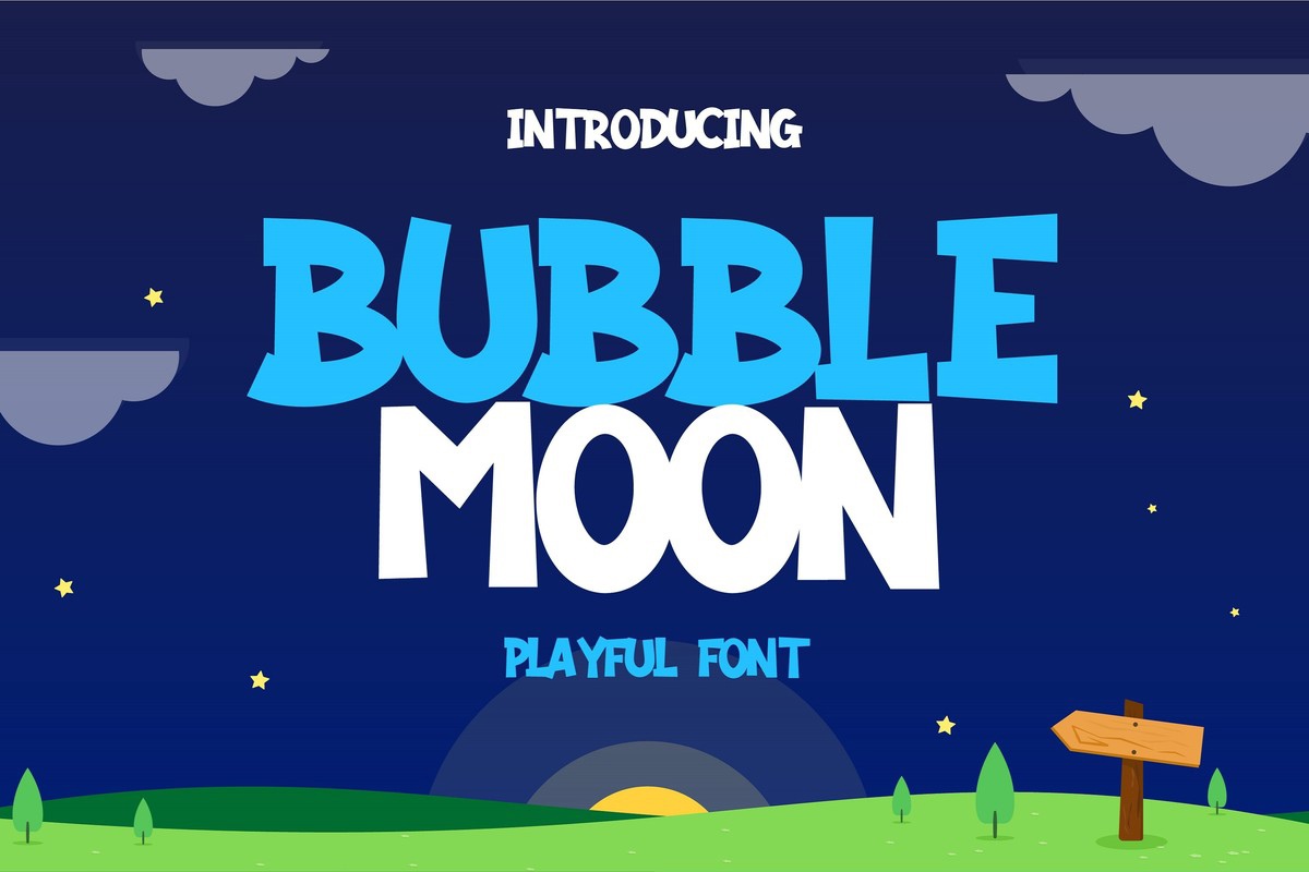 Bubble Moon Font preview