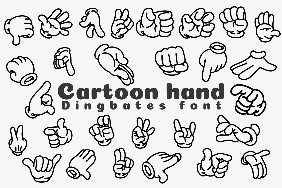 Cartoon Hand Font preview