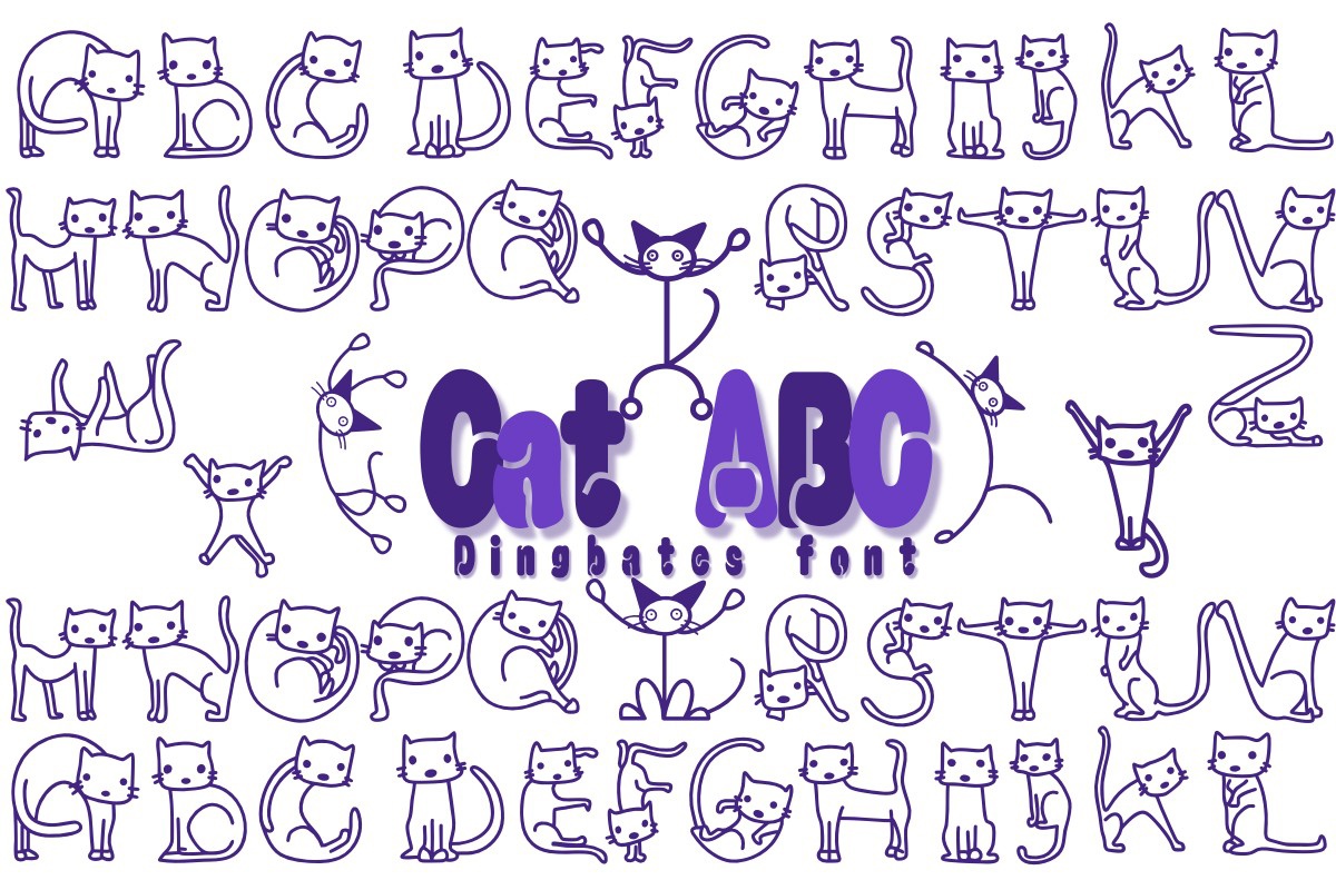 Cat ABC Font preview