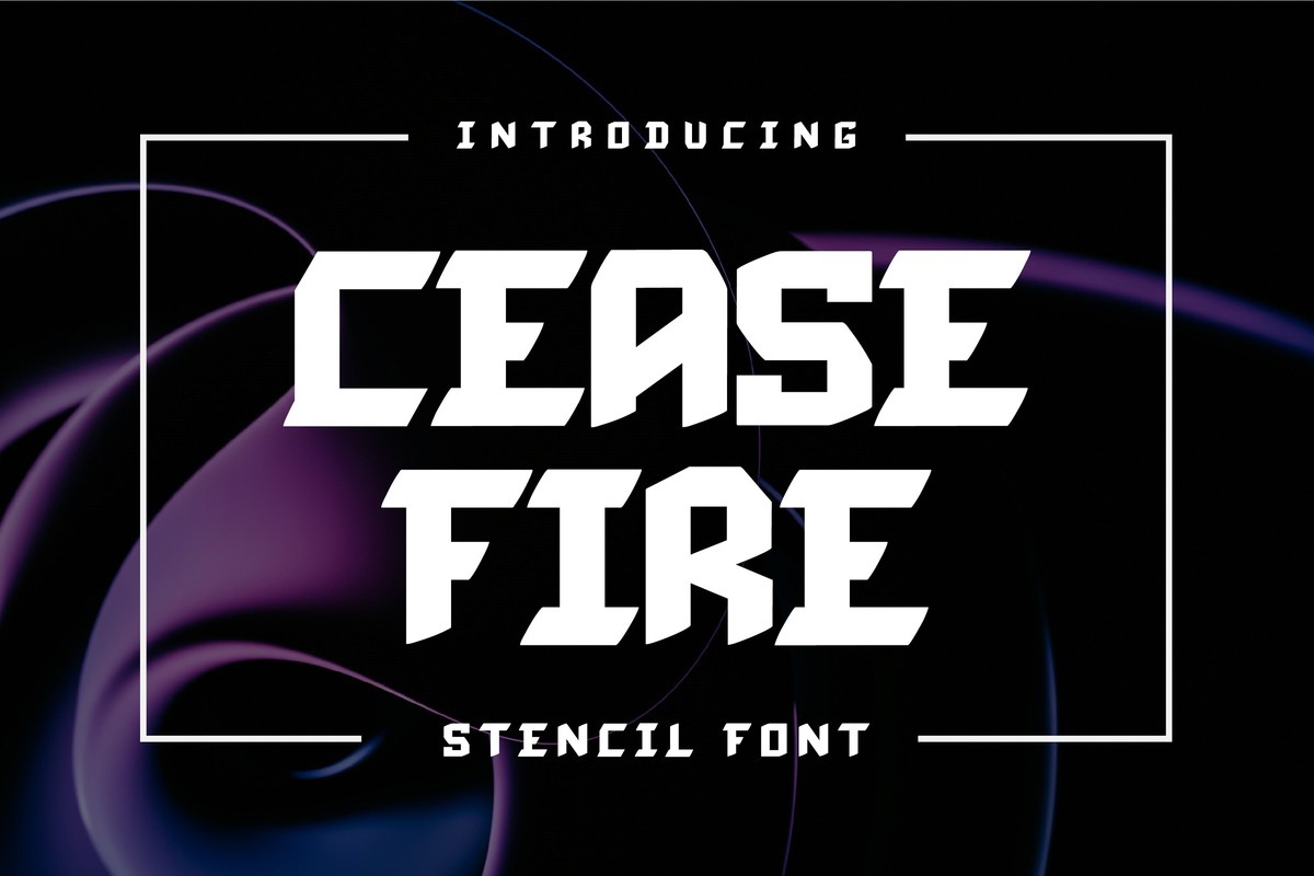 Cease Fire Font preview