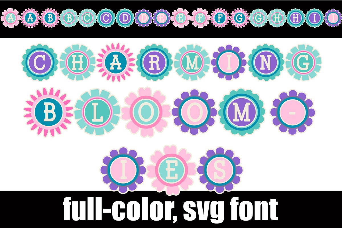 Charming Bloomies CF Font preview