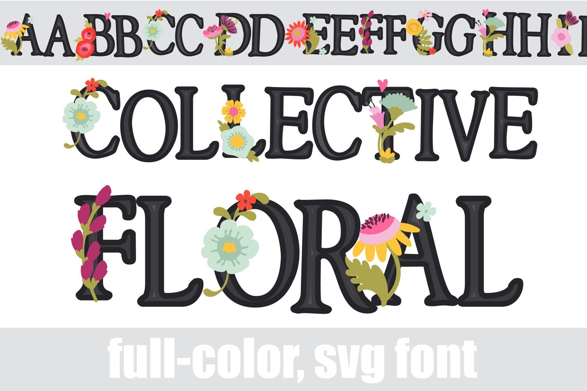 Collective Floral CF Font preview