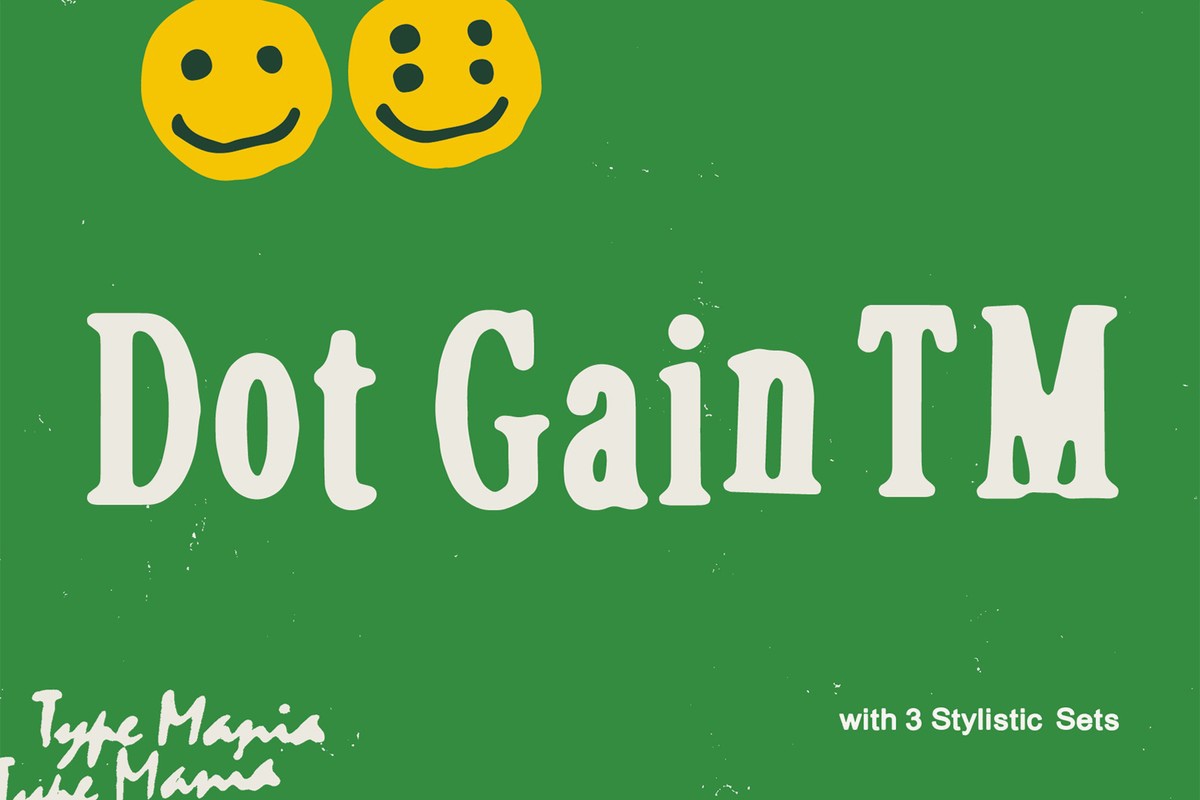 Dot Gain TM Font preview