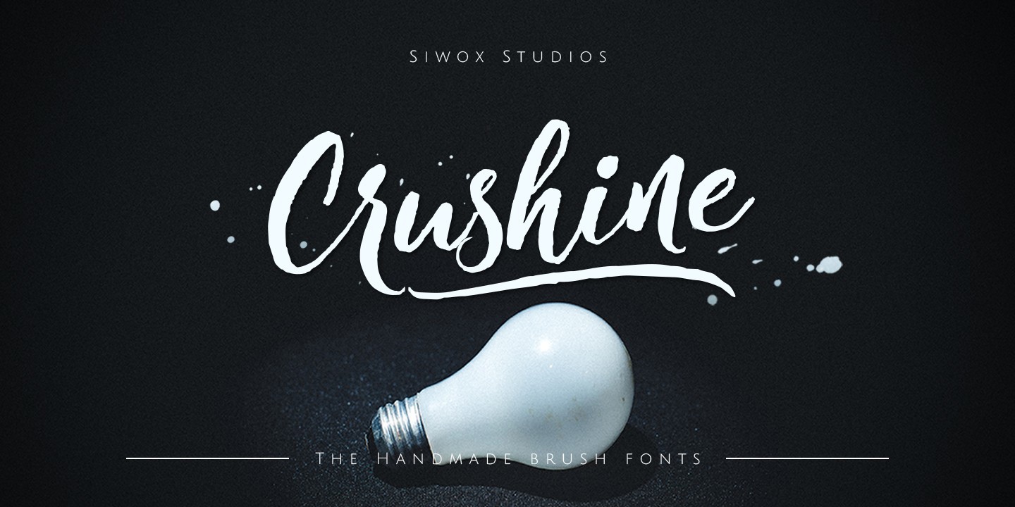 Crushine Brush Font preview