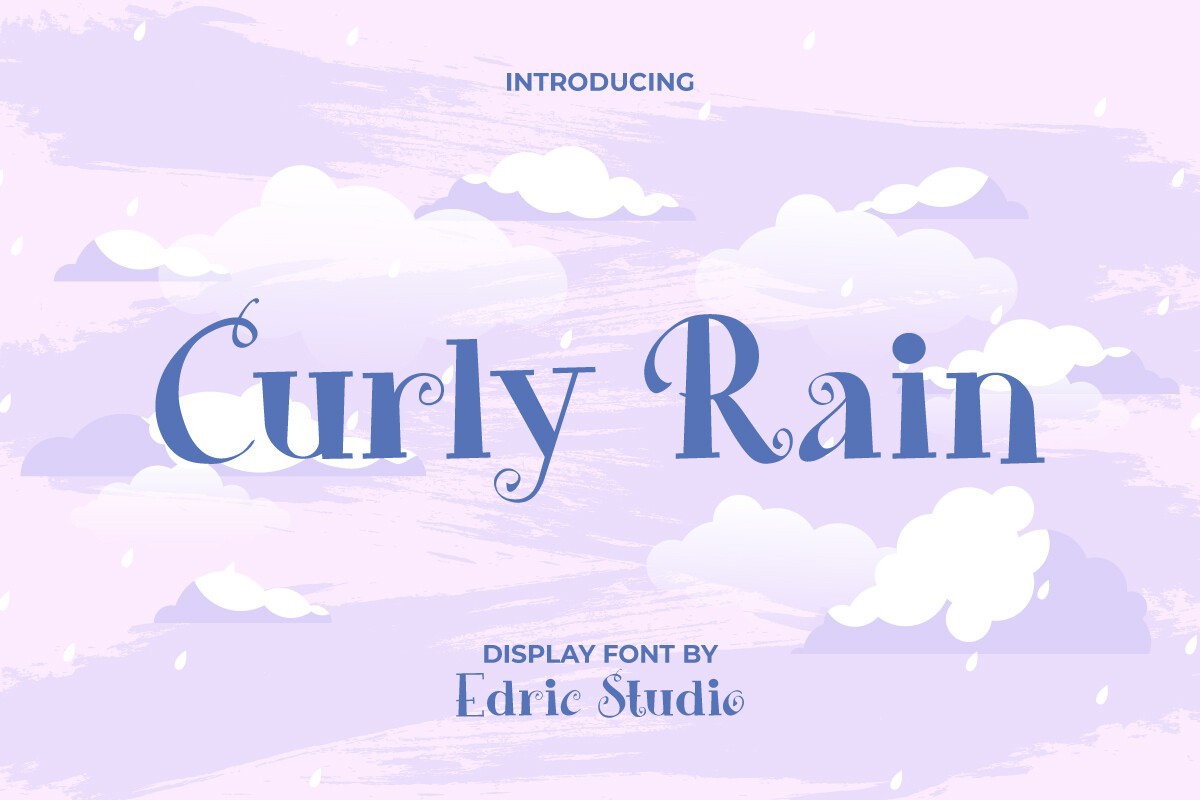 Curly Rain Font preview