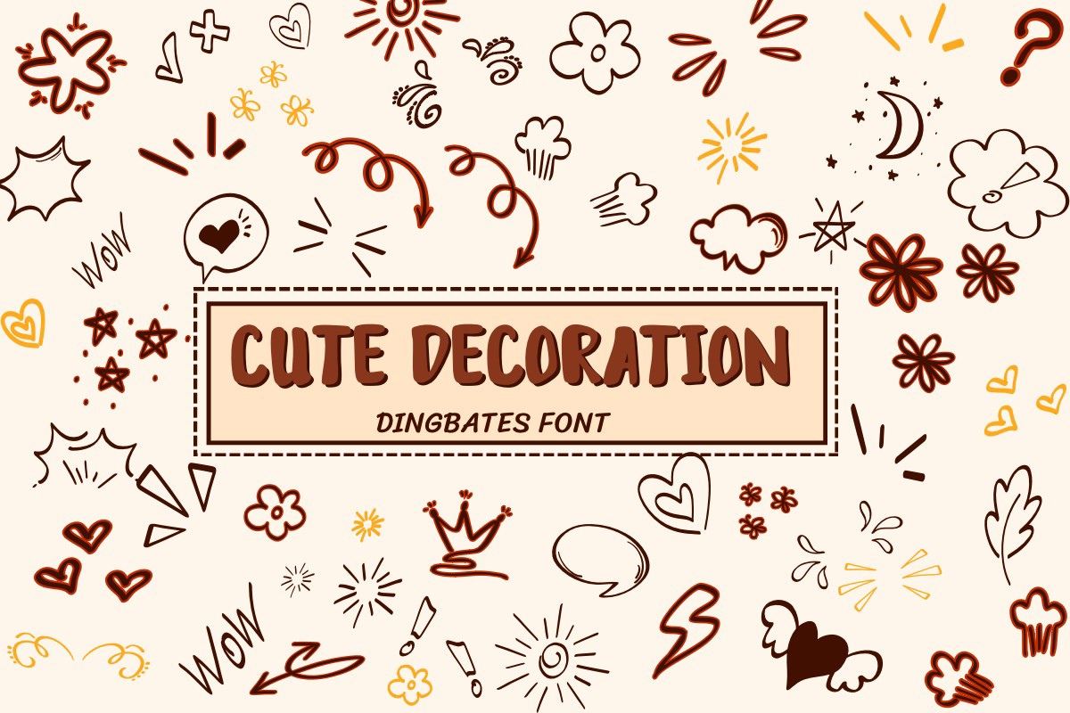 Cute Decoration Font preview