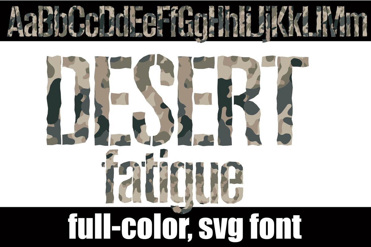 Desert Fatigue Font preview