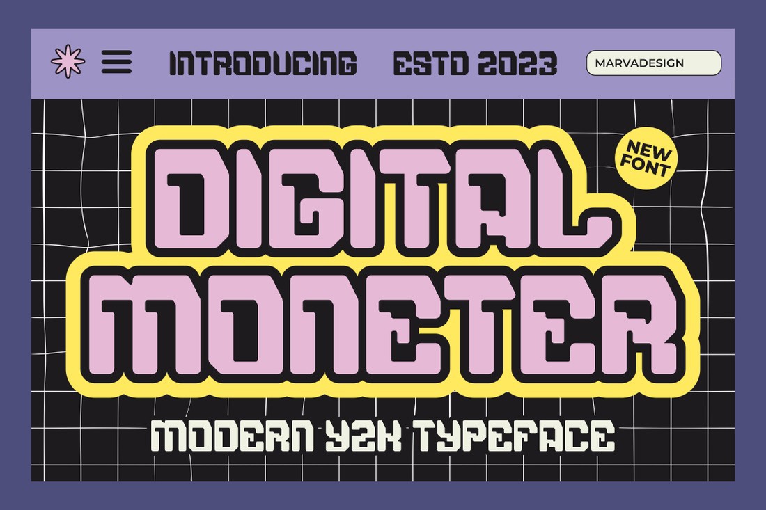 Digital Moneter Font preview