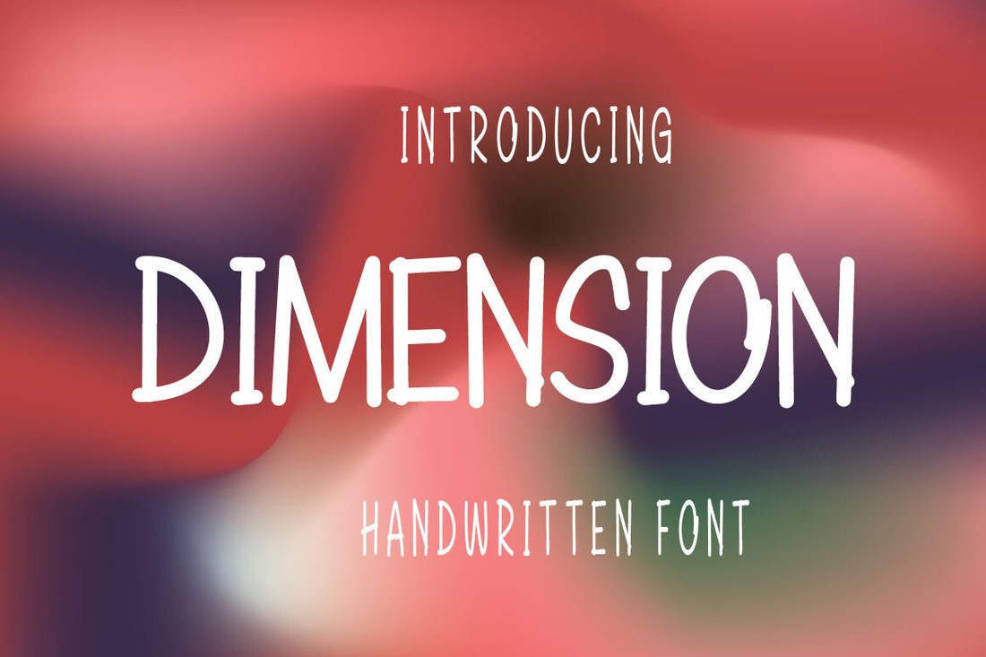 Dimension Font preview