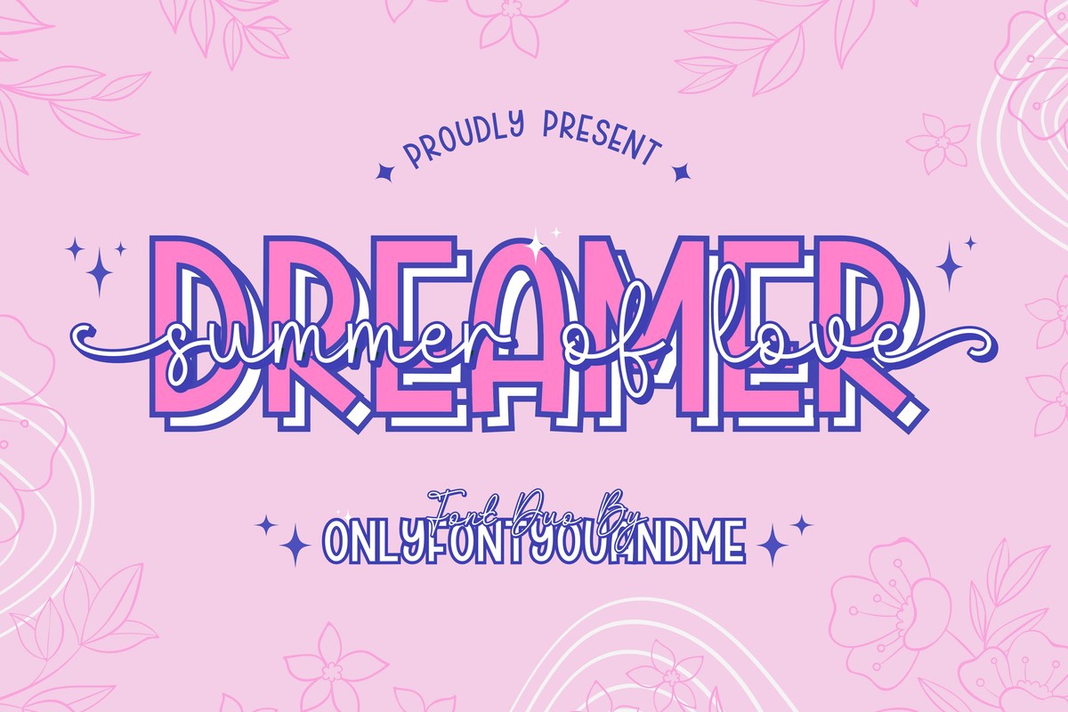 Dreamer Summer of Love Font preview