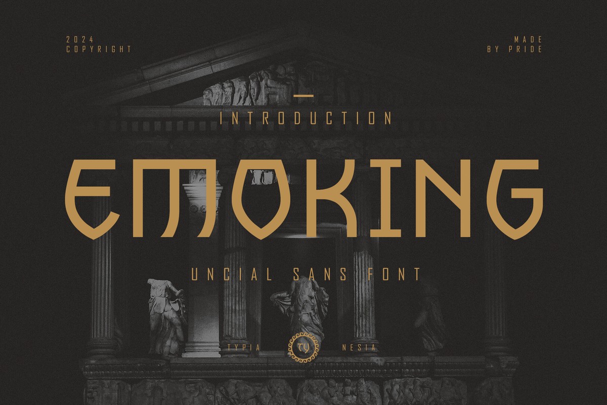 Emoking Font preview