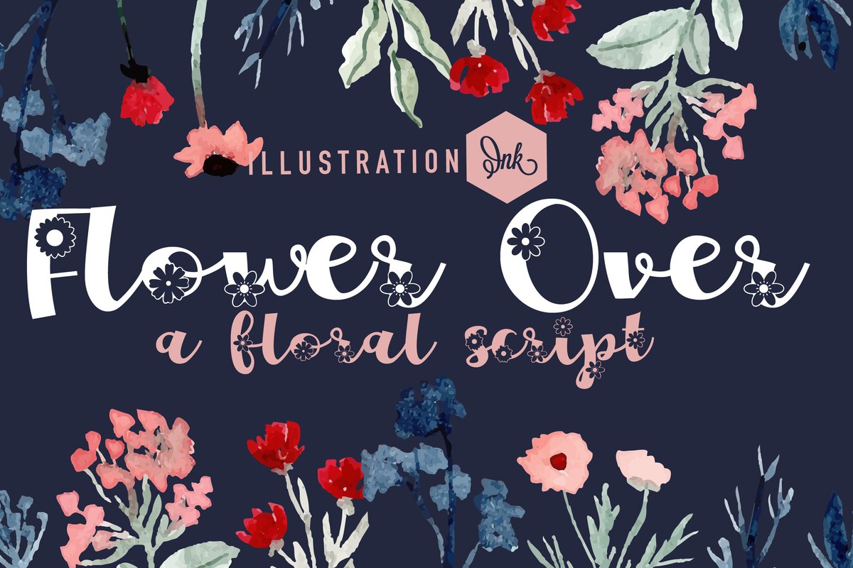 ZP Flower Over Font preview