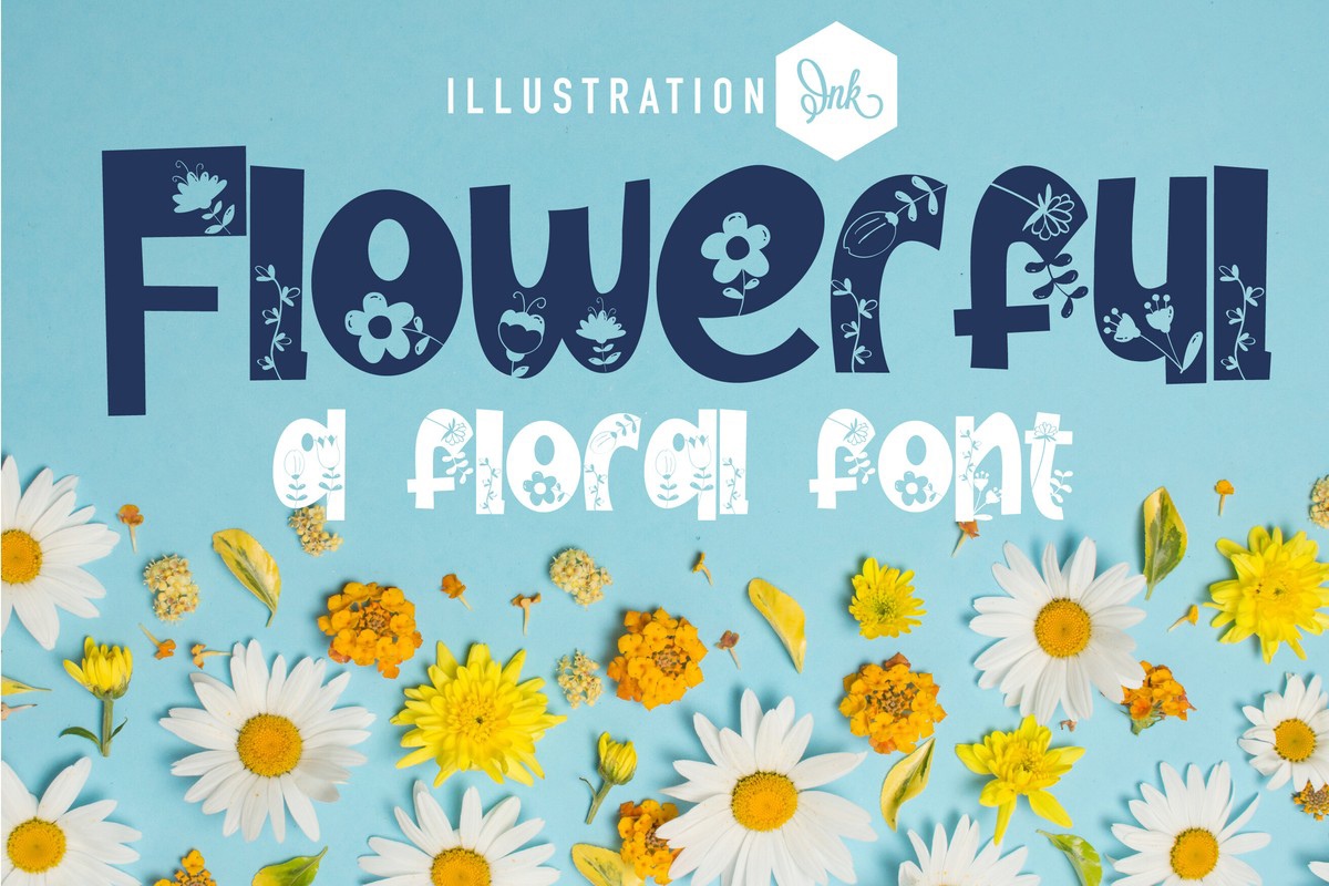 ZP Flowerful Font preview