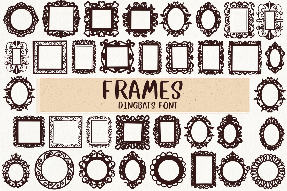 Frames Font preview