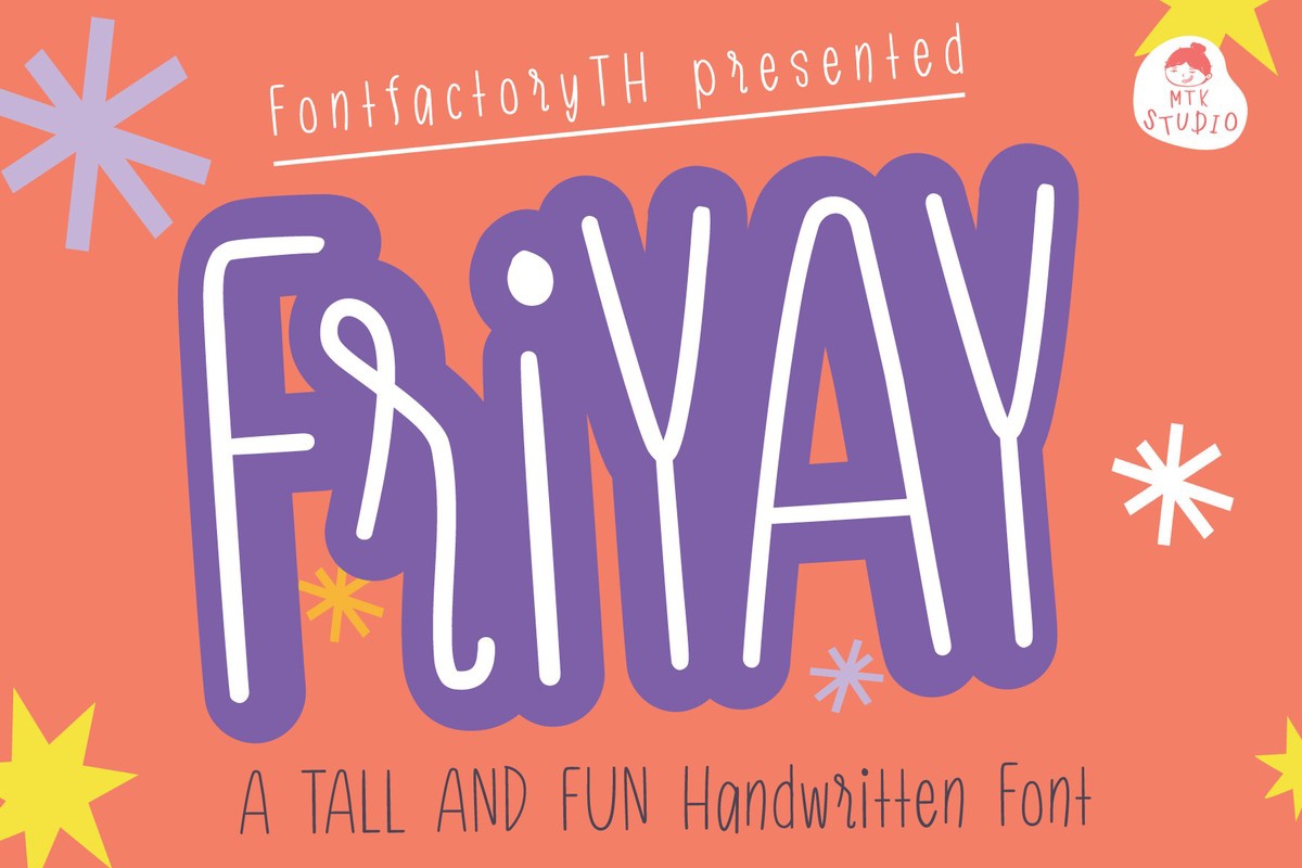 FriYAY Font preview