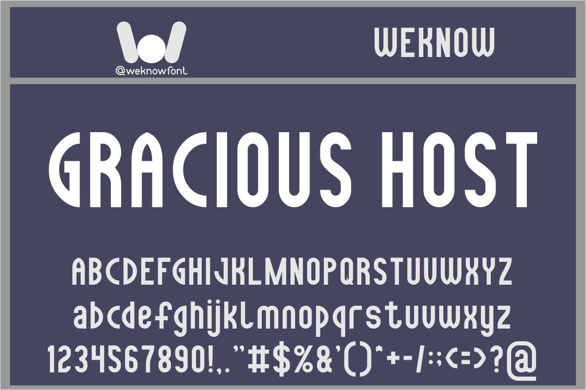 Gracious Host Font preview