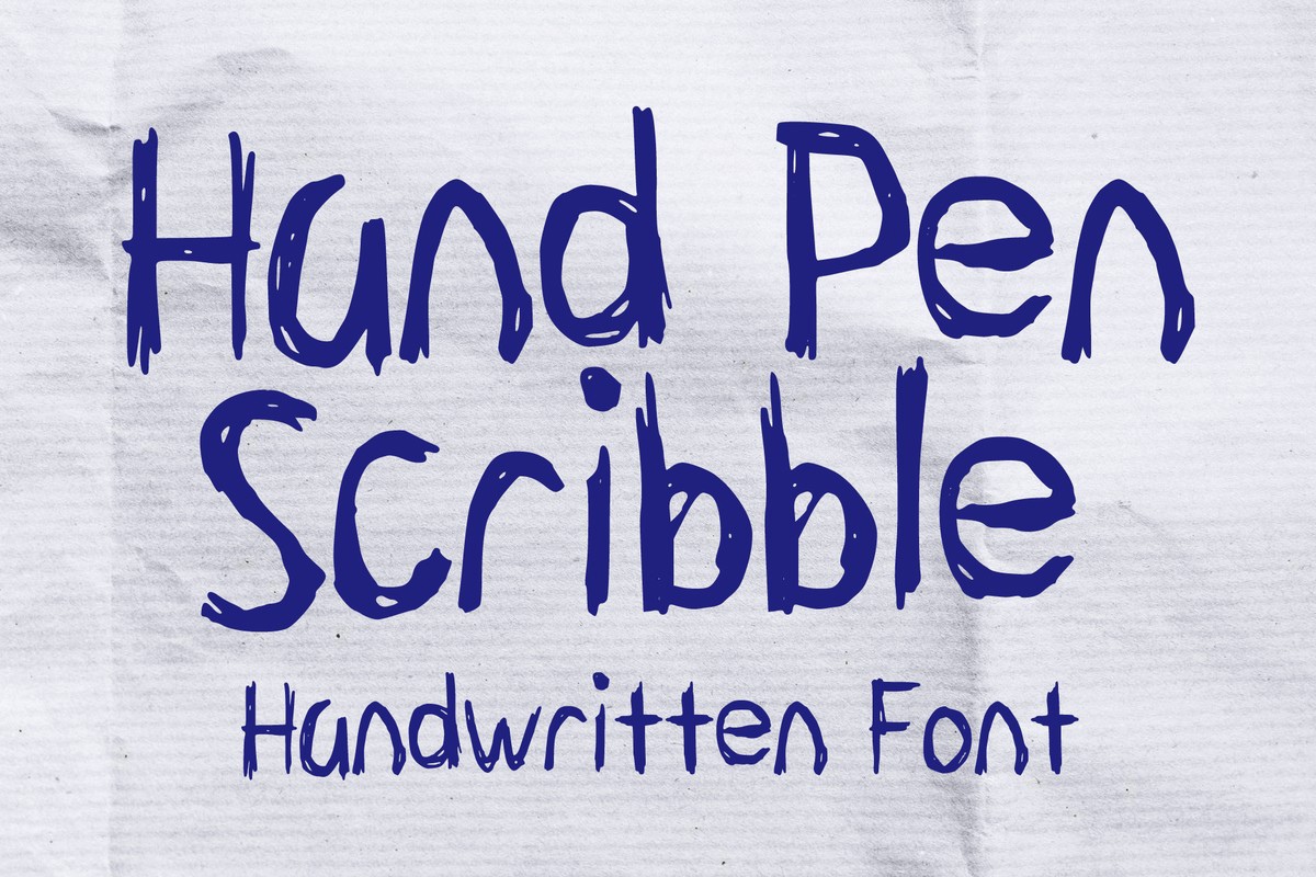 Hand Pen Scribble Font preview