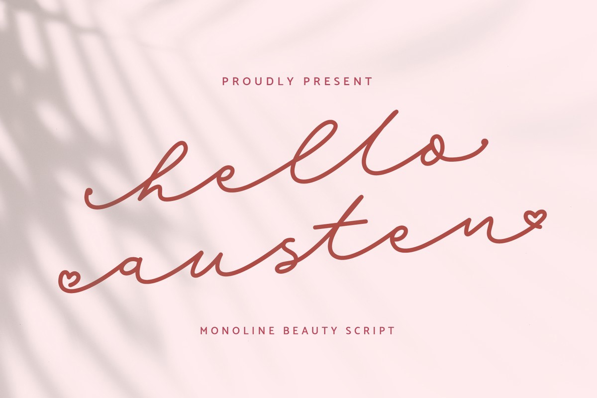 Hello Austen Font preview