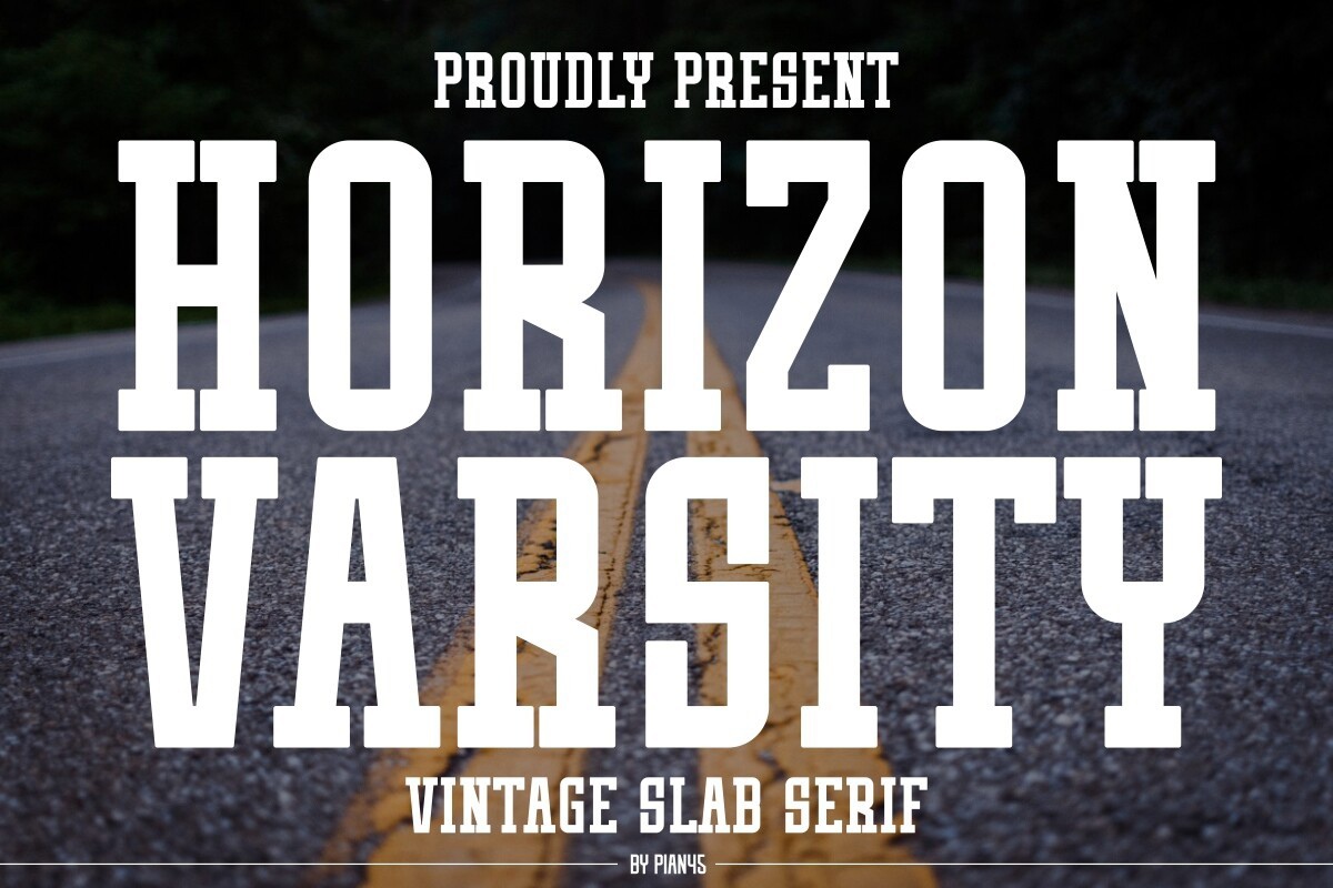 Horizon Varsity Font preview