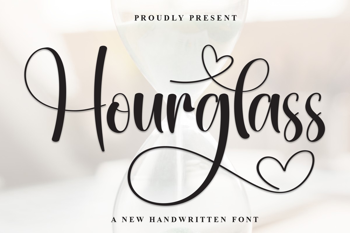 Hourglass Font preview