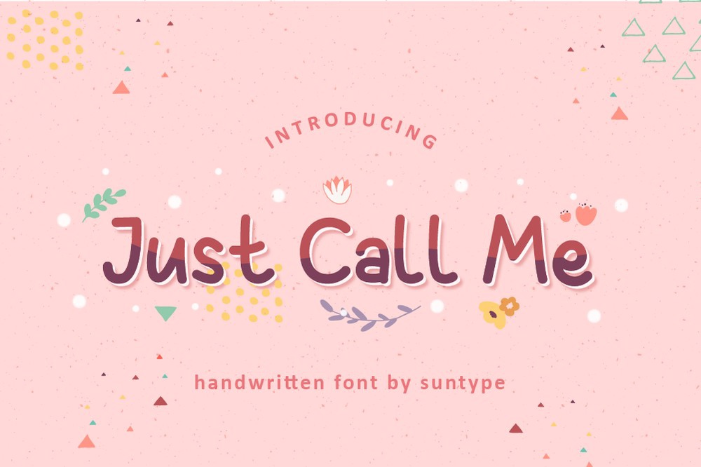 Just Call Me Font preview