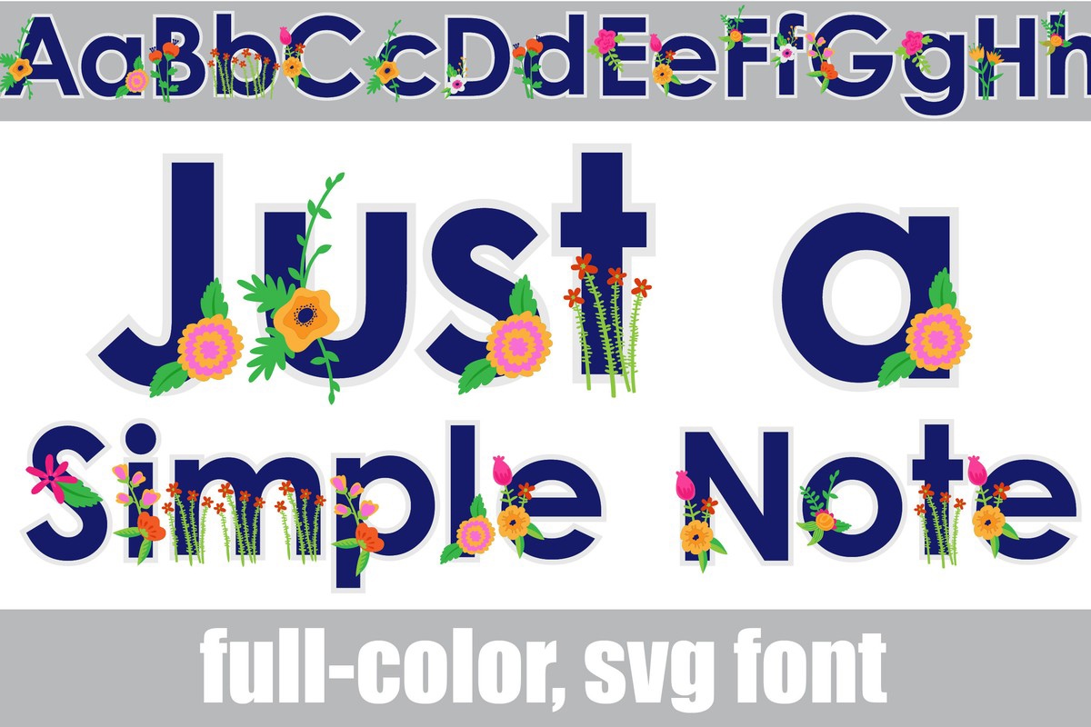 Just a Simple Note CF Font preview